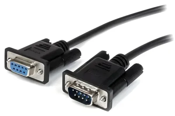 StarTech DB9 kábel samec/samica čierna / Sériový kábel / RS-232 / 0,5 m (MXT10050CMBK)