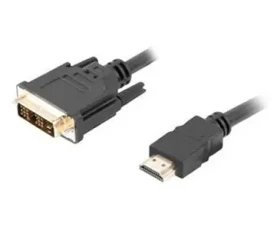 Lanberg CA-HDDV-10CC-0005-BK čierna / Kábel HDMI-A na DVI-D / 0,5 m (CA-HDDV-10CC-0005-BK)