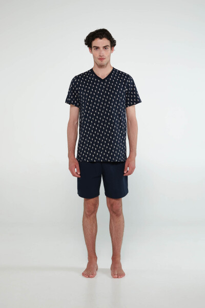 Vamp - Pyžamo s krátkymi rukávmi 20632 - Vamp blue salute XL