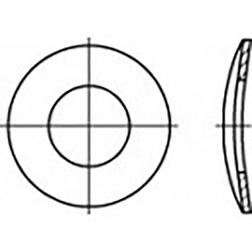 TOOLCRAFT TO-6854589 pružná podložka Vnútorný Ø: 12 mm DIN 137 Ušlechtilá ocel V2A A2 50 ks; TO-6854589