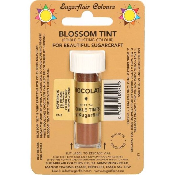 Jedlá prášková farba Chocolate, 7 ml - Sugarflair
