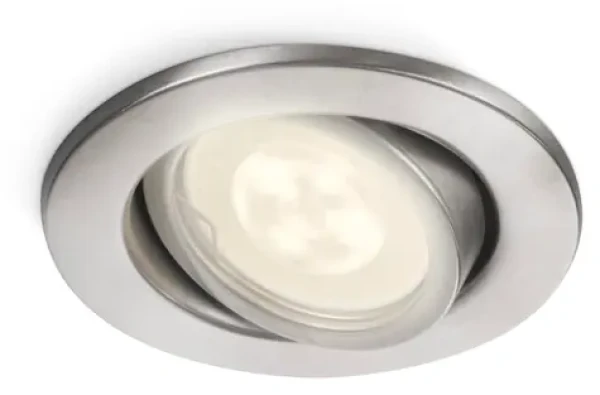 Philips Fresco 17289/47/16 nerezová / Podhľadové LED svietidlo / GU10 5W / 395lm / 2700K / IP23 (SKL000153784)