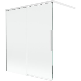 MEXEN/S - Rox vaňová zástena 2-krídlová posuvná 140 x 150, transparent, biela 8C9-140-003-20-00