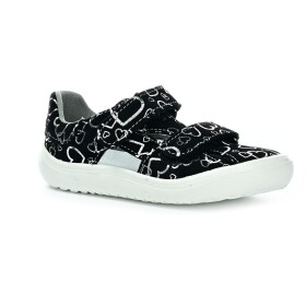 Jonap Daisy čierna srdiečka barefoot sandále 26 EUR