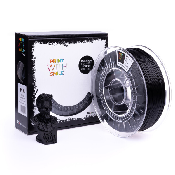 PLA filament satine black 1,75 mm Print With Smile 0,5 kg
