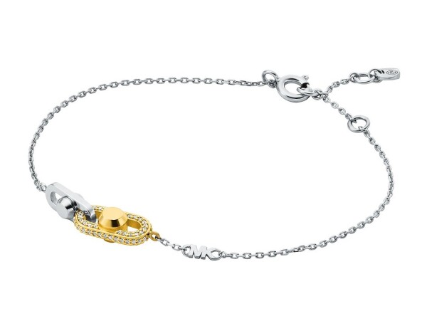 Michael Kors Strieborný bicolor náramok so zirkónmi Astor Link MKC1737CZ931