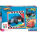 Clementoni Puzzle 3 x 48 dielikov Square Hot Wheels