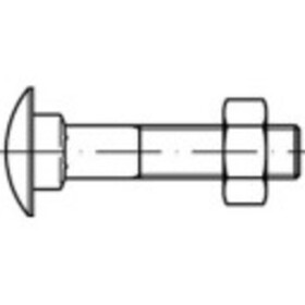 TOOLCRAFT TO-5448279 plochá okrúhla skrutka M6 35 mm štvorhran DIN 603 mosaz 100 ks; TO-5448279