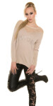 Trendy Koucla pulli NEWYORK with rhinestones Einheitsgroesse