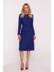 S413 Šaty s mašľou - modré EU XL