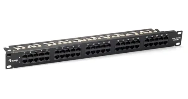 Equip / Patch panel / 50 portov / Cat3 / UTP / 1U / čierna (125295)