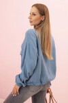 Dámske mušelínové tričko s dlhým rukávom denim blue UNI