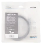LogiLink DisplayPort 1.4 čierno-šedá / Kábel DisplayPort / 2 m / 8K/60 Hz (CDA0105)
