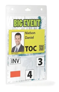 Durable Event A6 transparentný / Menovka s EURO výrezom / Portrét / PP / 20 ks (852619)