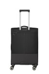 Stredný textilný kufor na kolieskach Travelite Crosslite 5.0 M Black