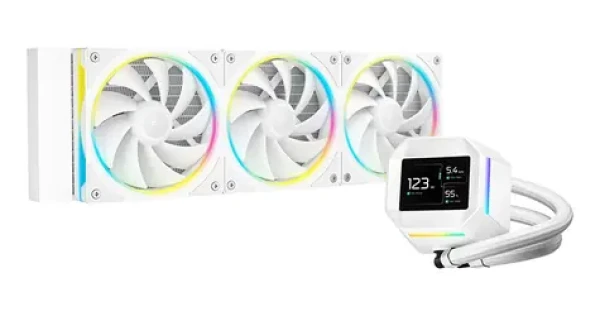 DEEPCOOL LM360 ARGB biela / AIO vodný chladič CPU / 3x 120mm / 2.4" IPS displej / AMD + Intel (R-LM360-WHDMMC-1)