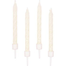 Sviečky svetlé špirálové 10 ks 6 cm - Amscan