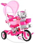Mamido Detská trojkolka slon so zvukovými efektmi ružová