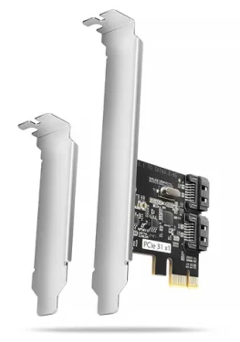 Axagon PCES-SJ2, PCIe radič - 2x interný SATA 6G Port, JMB582, SP LP (PCES-SJ2)