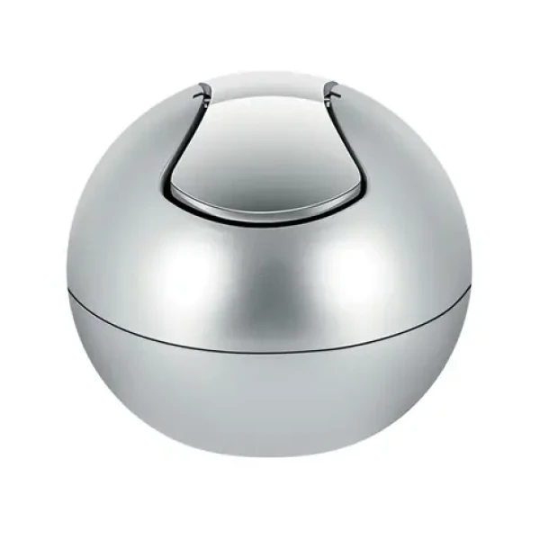 Spirella BOWL mini výklopný odpadkový kôš 1 L strieborný / plast (7610583149732)