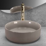 REA - Umývadlo na dosku SAMI Beige Shiny REA-U6382