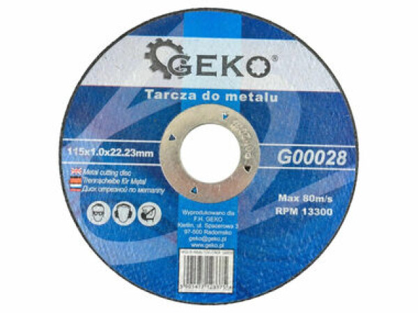 GEKO Rezný kotúč na kov 115x1.0x22.23mm (G00028)