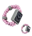 Detoa Drevené obojstranné hodinky ružové