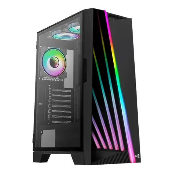 AeroCool Mirage čierna / PC skriňa / ATX / 2x USB 3.0 / 1x USB 2.0 / Bez zdroja / priehľadná bočnica (ACCM-PB25013.11)