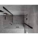 MEXEN/S - Mist-F Duo sprchovací kút skladacie dvere pravá 70 x 85, transparent, čierna 8A6-070L-085P-70-00