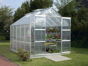 Záhradný skleník z polykarbonátu Vitavia Uranus 8300 PC 6 mm (strieborný)