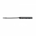 Verbatim 49140 sivá / Dokovacia stanica / USB-C / 2x USB-A 3.0 / 1x USB-C / HDMI 4K (49140)