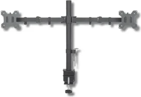 Techly Dvojitý stolný držiak pre monitor LED|LCD 13-27 2x10 kg / svorka / nastaviteľný / VESA / čierna (027514)