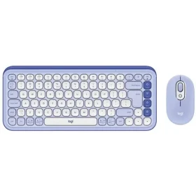 Logitech POP ICON US modrá / Bezdrôtová sada klávesnice a myši / US verzia (920-013078)