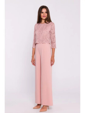 Dámsky overal S381 Powder Pink - Stylove L pudrovo-růžová
