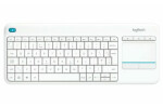 Logitech Wireless K400 PLUS CZ biela / Bezdrôtová klávesnica / Touchpad / USB / CZ layout (920-007152)