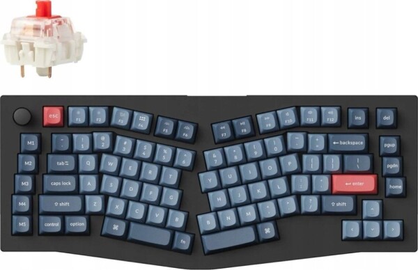 Keychron Keychron - V10 Max QMK/VIA Wireless Custom Mechanical Keyboard - Klawiatura mechaniczna Fully Assembled Knob Red
