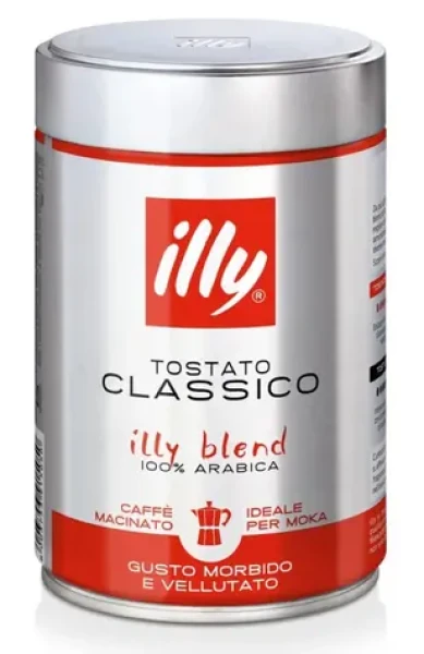 Illy Classico Moka 250g / Mletá káva / 100% Arabica / Plechovka (8003753915050)