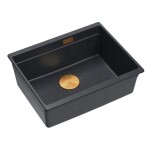 Quadron - Granitový drez Logan 100 Black Metallic Oceľ HQJ6045U8_BS_U