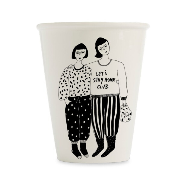 Helen b Porcelánový hrnček Stay home club 220 ml