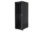 Lanberg FF01 čierna / Stojanový rozvádzač / 19" / Šírka 800 mm / Hĺbka 1000 mm / 42U / LCD panel / nosnosť 1200 kg (FF01-8042-12BL)