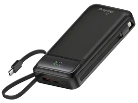 MediaRange Powerbanka 20 000 mAh čierna / Powerbanka / USB-C PD / Quick Charge / LCD displej / 74 Wh (MRMA756)