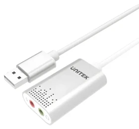 Unitek Y-247A strieborná / Externá zvuková karta / USB-A / 3,5 mm jack (Y-247A)