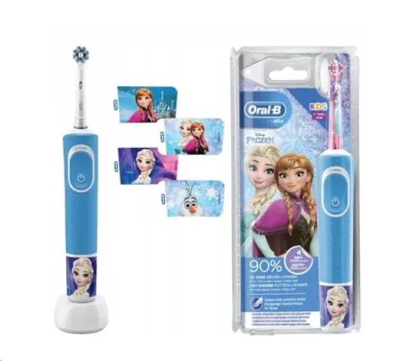 Oral-B Vitality Kids D100 Frozen + cestovné puzdro / Elektrická detská zubná kefka / Oscilačná / 2 režimy / časovač (4210201241379)