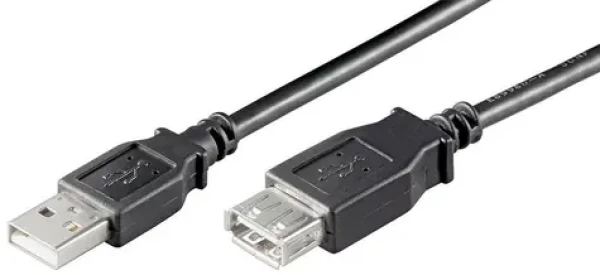 MicroConnect kábel USB2.0 A (M) - USB2.0 A (F) 3M čierna / 480Mbit/s (USBAAF3B)