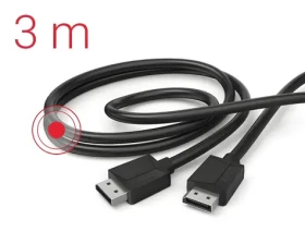 DisplayPort DP1.2 kábel čierna / Kábel / 4K UHD / M/M / 3 m (200697)