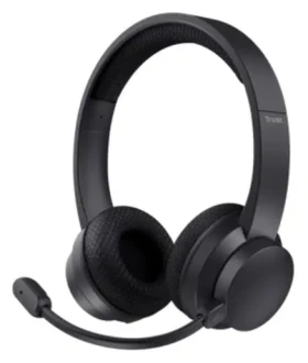 Trust Ayda Bluetooth čierna / Slúchadlá / mikrofón / ANC / USB-C nabíjanie / 3,5 mm Jack (25463)