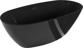 MEXEN/S - Eris voľne stojaca vaňa 170 x 80, čierna, sifón a prepad čierna 53441708070-70