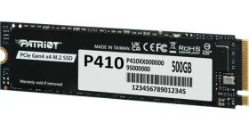Patriot P410 500GB / SSD / M.2 2280 / PCIe Gen4 x4 / R: 5000MBps / W: 2300MBps / 5y (P410P500GM28H)