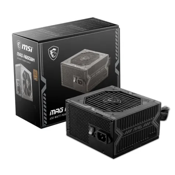 MSI MAG A650BN PCIE5 III / Zdroj / 650W / 120mm / ATX / aktívny PFC / 80PLUS Bronze (306-7ZPTY11-HD8)