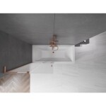 MEXEN/S - Velar L dvojkrídlová posuvná vaňová zástena 95 x 150, dekor, meď kartáčovaná 896-095-003-31-65